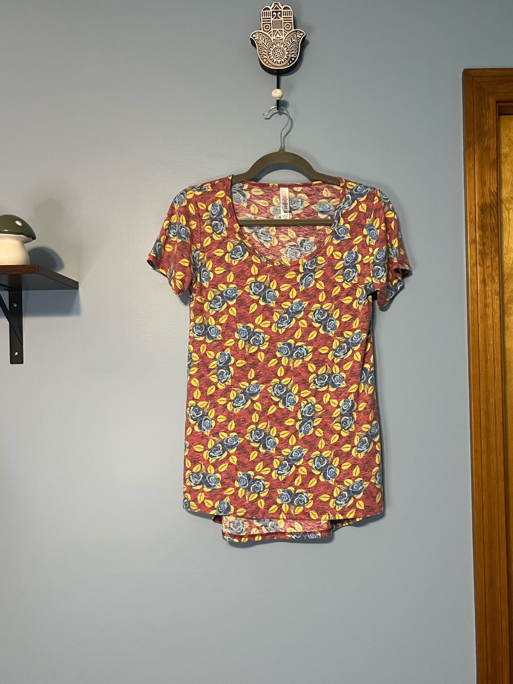LuLaRoe Oversized Short Sleeve Floral Top
